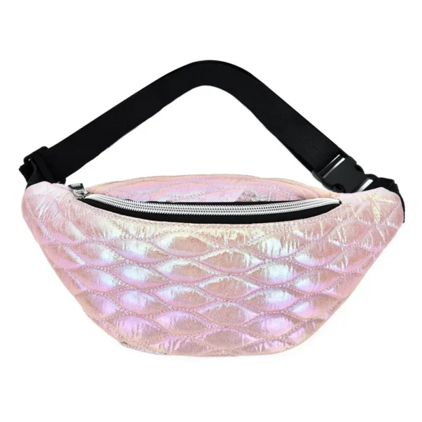 Fanny Pack Holographic Fashion Belt Bag Banana Waist Bag Reflective Laser Shoulder Bag Waist Bag Pochete Women's Belt Bag Purse