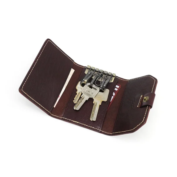 Key Bag Men Genuine Leather Luxury Women keychain Housekeeper Storage key Case Cowhide Small Wallet Purses