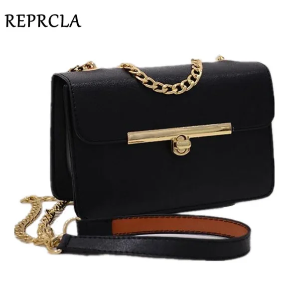 REPRCLA New Chain Strap Women Bag PU Leather Women Messenger Bags Crossbody Designer Ladies Shoulder Bag Bolsa Feminina LM83