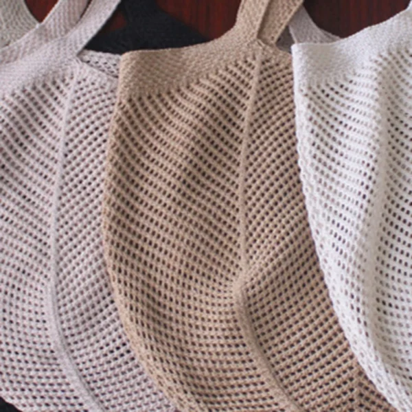 Women Summer Beach Bag Solid Color Aesthetic Shoulder Bag Large Capacity Knitting Shopping Handbag Ladies Daily Handbag
