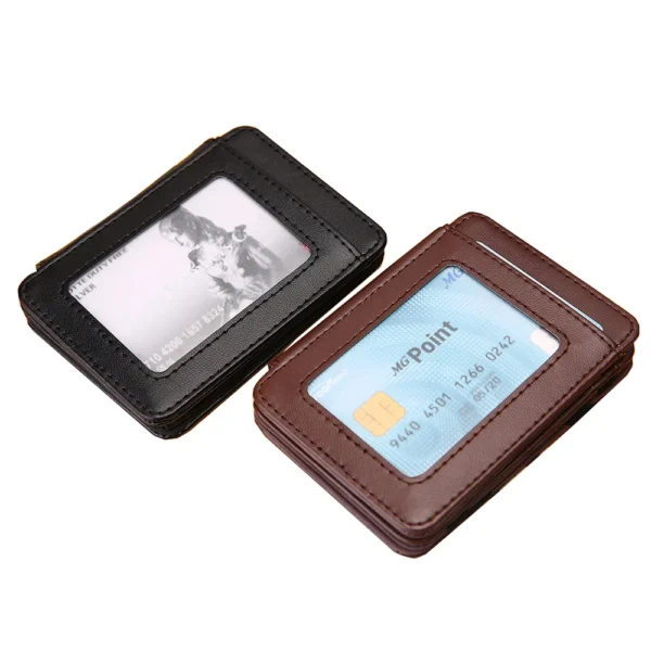 Portable Tri-fold Magic Wallet For Men Small Purse Credit Card Holder Mini Money Bag PU Leather Cash Clip