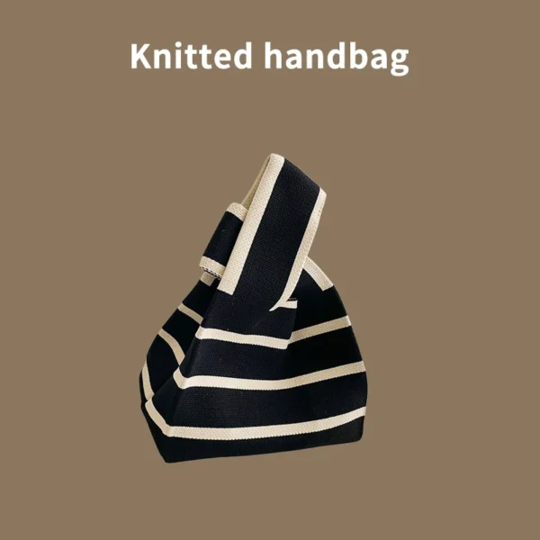 Fashionable Handmade Woven Handbag For Women, Mini Knot Handbag, Casual Reusable Shopping Bag