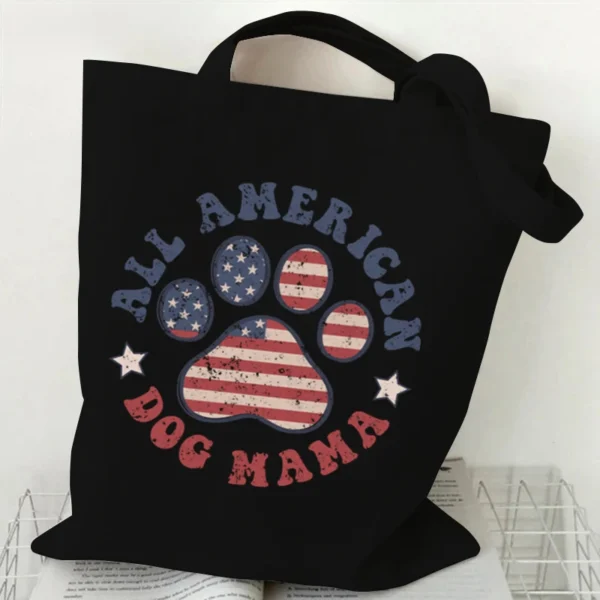 America Graphics Women Shopping Bag Vintage Eco Reusable Female Tote Bag College Handbag Retro Large Ladies Shoulder Shopper Bag