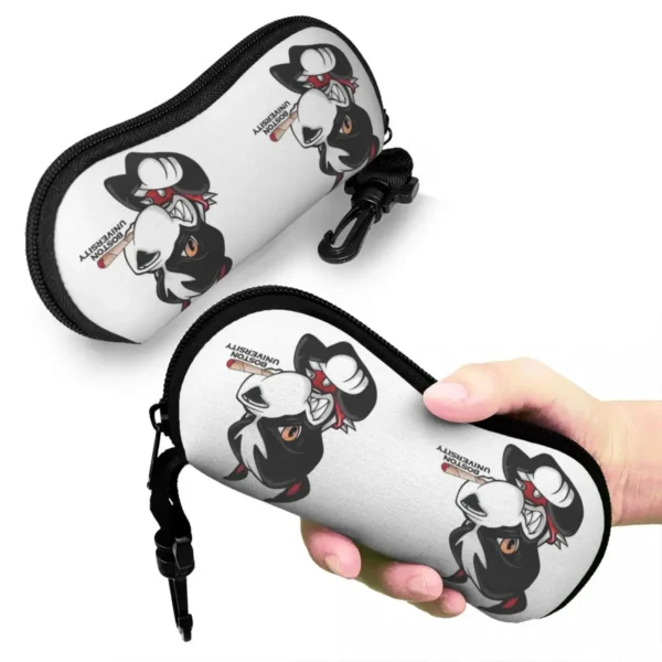 Boston University Terrier High Shell Glasses Case Protective Sunglasses Box Women Men Soft Eyeglass Bag Pouch