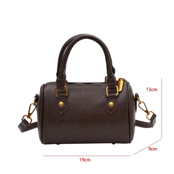 Large Capacity Tote Bag Luxury Handbags Women Bags Retor Pu Leather Ladies Boston Shoulder Bag Black Brown Coffee Tote