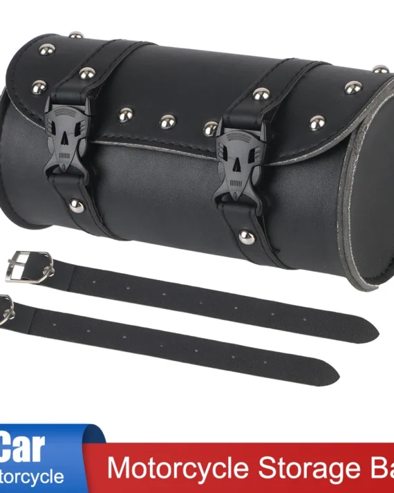 Car Repair Kit Leather Saddlebags Storage Bags Motorcycle Saddle Bags Side Tool Tail Bag Waterproof Small Capacity Saddlebag
