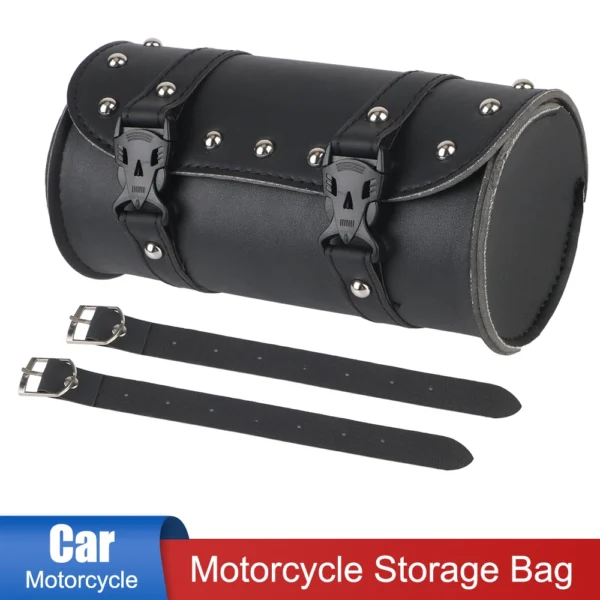 Car Repair Kit Leather Saddlebags Storage Bags Motorcycle Saddle Bags Side Tool Tail Bag Waterproof Small Capacity Saddlebag