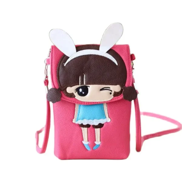 Women's PU Leather Cartoon Cute Shoulder Crossbody Bag Mini Handbag Ladies Small Phone Purse 2025 Female Pouch bolso For Girls