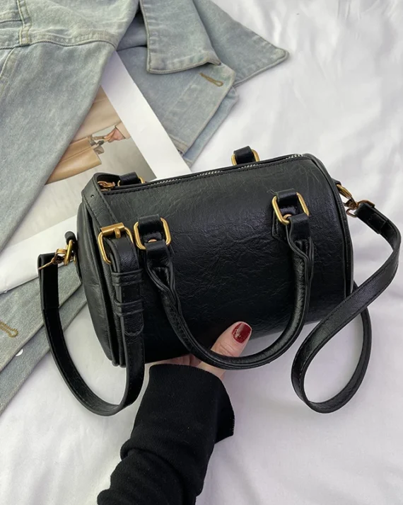 Large Capacity Tote Bag Luxury Handbags Women Bags Retor Pu Leather Ladies Boston Shoulder Bag Black Brown Coffee Tote