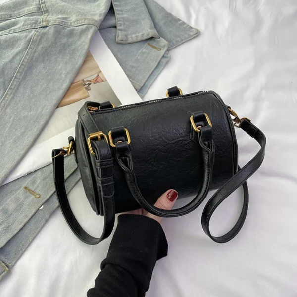 Large Capacity Tote Bag Luxury Handbags Women Bags Retor Pu Leather Ladies Boston Shoulder Bag Black Brown Coffee Tote