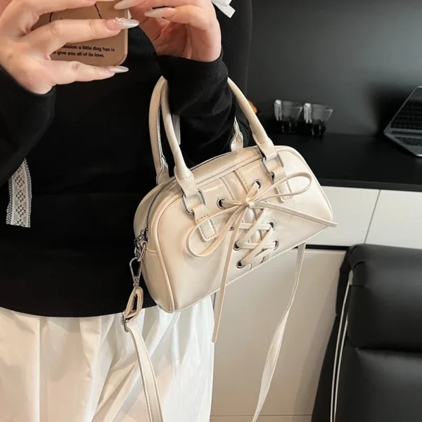Boston Tote Bag For Women Solid Color Pu Leather Shoulder Bag Large Capacity Travel bolsa feminina Luxury Rose Gold Handbag