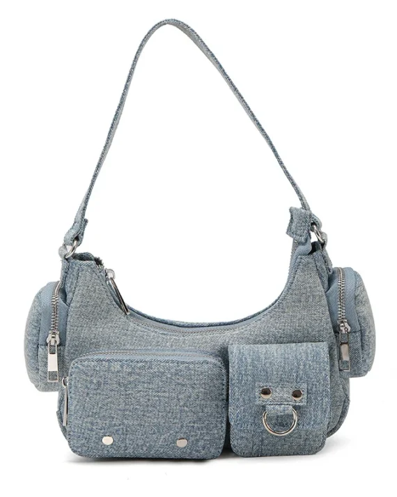 Women's Handbag Fashion 2025 New Denim Shoulder Bag Small Square Crossbody Bag Premium Women Bag