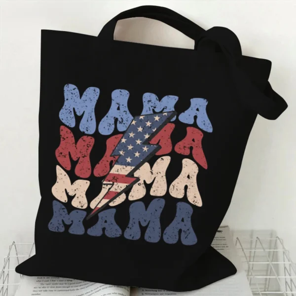 America Graphics Women Shopping Bag Vintage Eco Reusable Female Tote Bag College Handbag Retro Large Ladies Shoulder Shopper Bag