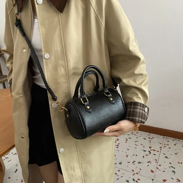 Large Capacity Tote Bag Luxury Handbags Women Bags Retor Pu Leather Ladies Boston Shoulder Bag Black Brown Coffee Tote