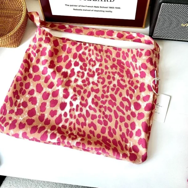2024 Korean Fashion Leopard Shopper Big Shopping Bags for Women Y2K Handbag Lady Shoulder Bag Large Capacity Bag