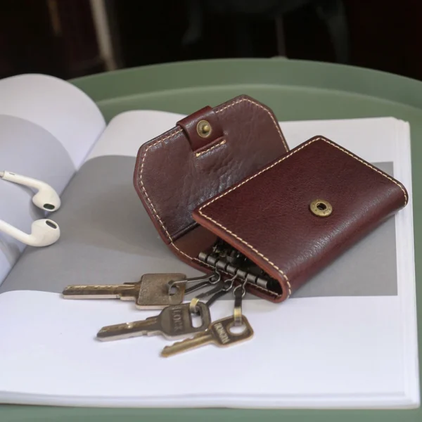 Key Bag Men Genuine Leather Luxury Women keychain Housekeeper Storage key Case Cowhide Small Wallet Purses