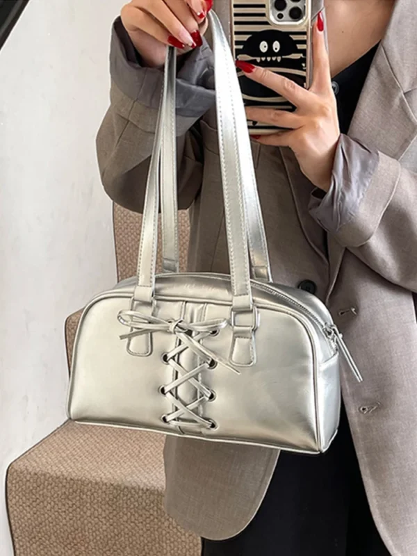 High-Grade Sense Women Shoulder Bags 2025 New Soft Leather Zip Design Handbags Female Solid Color Underarm Bag