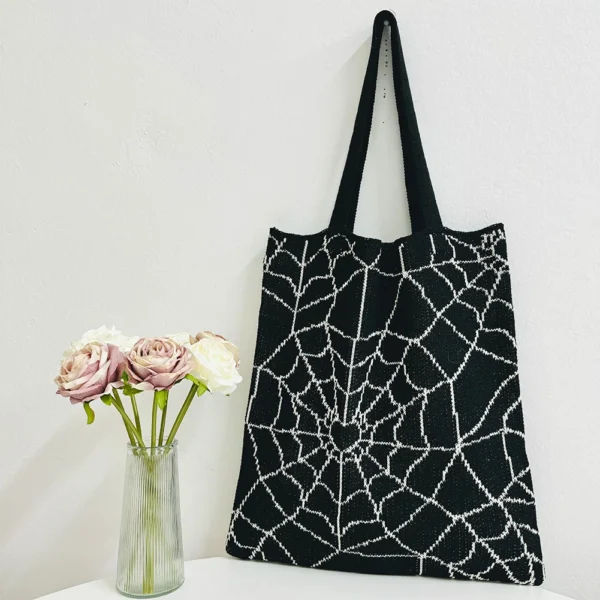 Halloween Pattern Tote Bags Women's Grocery Bags Outdoor Foldable Shopper Eco Shopping Bag Reusable Storage Bag Organizer Bags