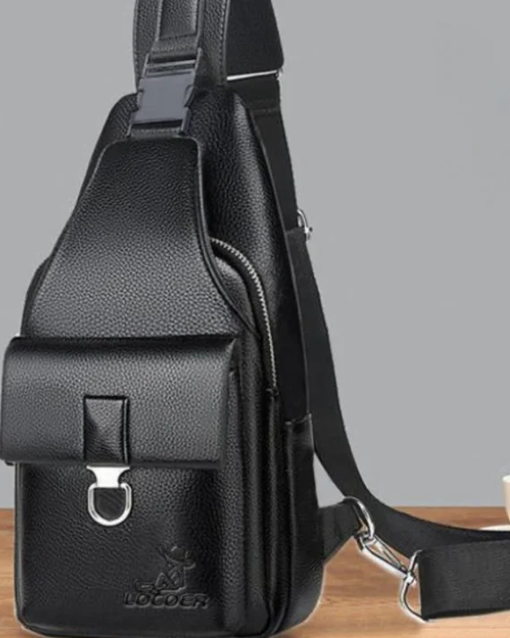 Men's fashion single shoulder cross-body bag Business casual leather feeling waterproof wear-resistant luggage satchel bag