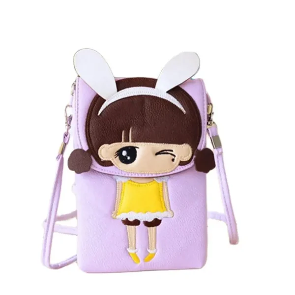 Women's PU Leather Cartoon Cute Shoulder Crossbody Bag Mini Handbag Ladies Small Phone Purse 2025 Female Pouch bolso For Girls