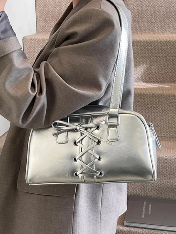 High-Grade Sense Women Shoulder Bags 2025 New Soft Leather Zip Design Handbags Female Solid Color Underarm Bag
