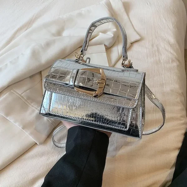 Patent Leather Bright Bread Bag Women Fashion Senior Sense One Shoulder Small Square Bags Network Red Fashion Crossbody Package