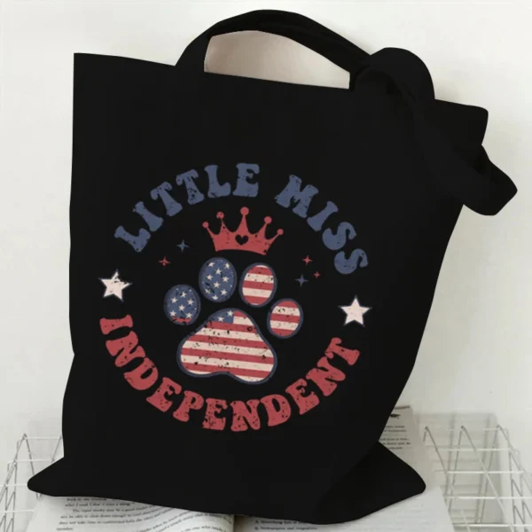 America Graphics Women Shopping Bag Vintage Eco Reusable Female Tote Bag College Handbag Retro Large Ladies Shoulder Shopper Bag