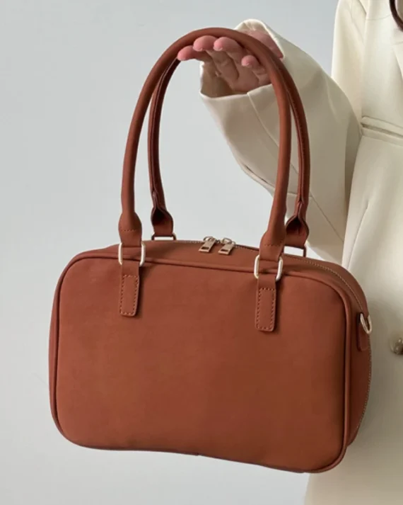 Fashion Solid Color Women's Boston Shoulder Bags Design Commuter Ladies Messenger Bag Matte Leather Female Tote Large Handbags