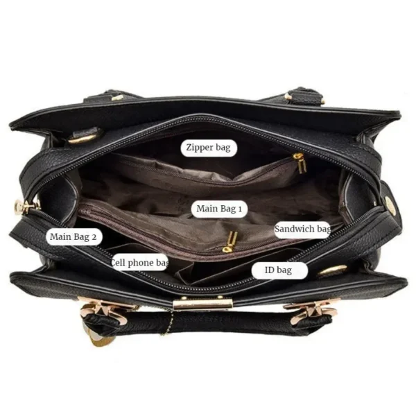 Large Capacity Handbag for Women PU Portable Bucket Bag New Woman Shoulder Crossbody Tote Handbags Ladies Messenger Bags