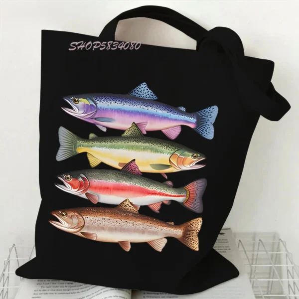 Entomology Pattern Designer Shopper Bag Colorful Insects Design Women Tote Bags Entomology Lover Versatile Canvas Travel Handbag