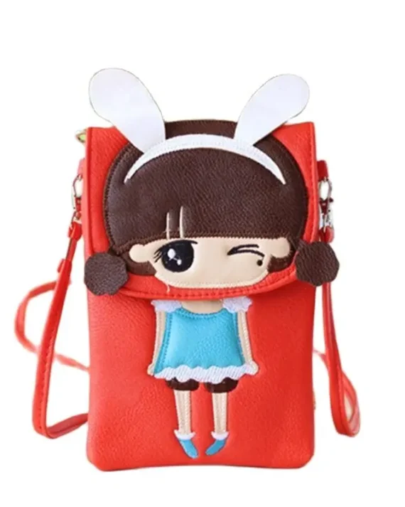 Women's PU Leather Cartoon Cute Shoulder Crossbody Bag Mini Handbag Ladies Small Phone Purse 2025 Female Pouch bolso For Girls
