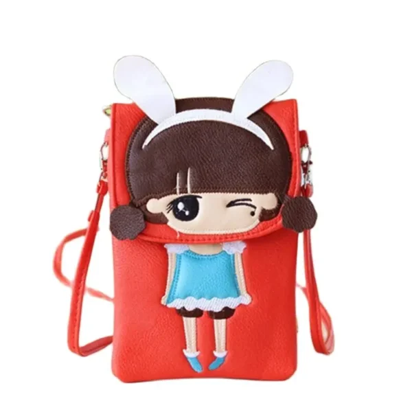 Women's PU Leather Cartoon Cute Shoulder Crossbody Bag Mini Handbag Ladies Small Phone Purse 2025 Female Pouch bolso For Girls