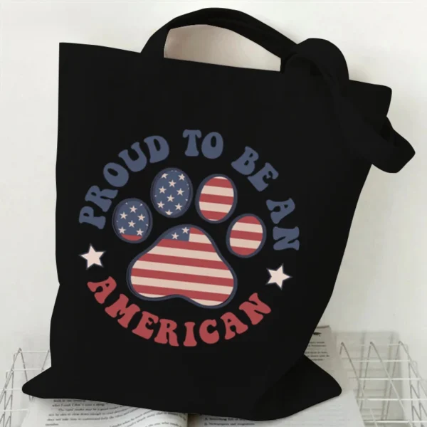 America Graphics Women Shopping Bag Vintage Eco Reusable Female Tote Bag College Handbag Retro Large Ladies Shoulder Shopper Bag