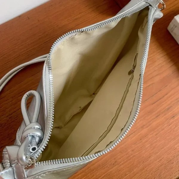 Korean Fashion Hobos Bag for Women 2024 New Casual Simple Niche Design Crossbody Saddle Bags