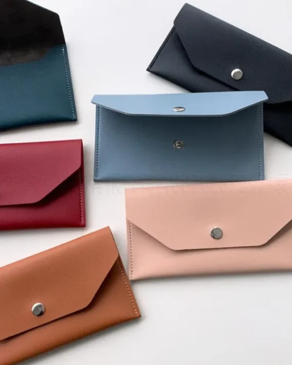 Ultra-thin Cash Envelope Wallet Wear-resistant PU Leather Money Binder Organizer Waterproof Pouch Name Card Holder Male Female