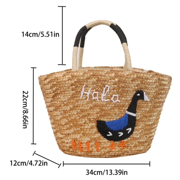 2025 Luxury Designer Straw Beach Bag Large Capacity Embroidery Women Bag Summer Raffia Handbag Shopper Basket Totes