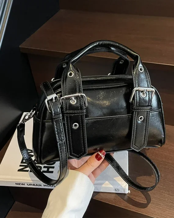 Mini Small PU Leather Crossbody Bag Brand Women Handbag Luxury Designer Shoulder Bag Fashion Black Bag Tote Pure Sac A Main