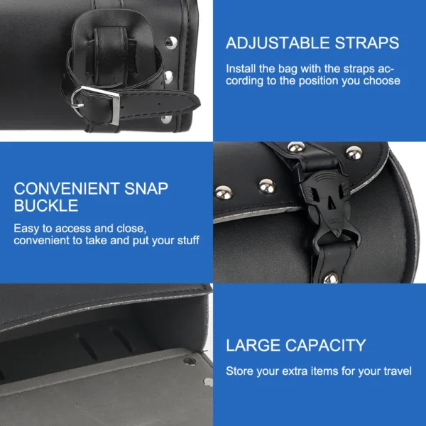 Car Repair Kit Leather Saddlebags Storage Bags Motorcycle Saddle Bags Side Tool Tail Bag Waterproof Small Capacity Saddlebag