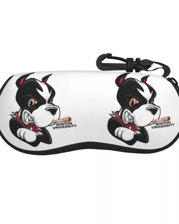 Boston University Terrier High Shell Glasses Case Protective Sunglasses Box Women Men Soft Eyeglass Bag Pouch