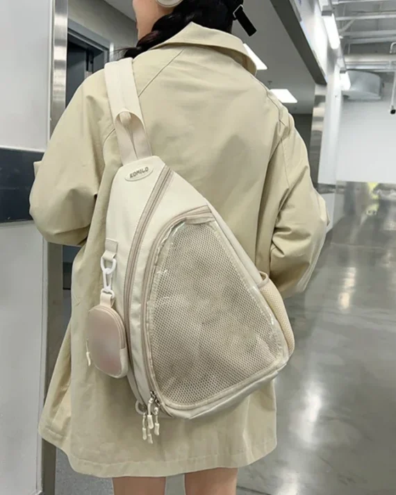 Casual Travel Transparent Zipper Shoulder Handbags Vintage Women All Match Simple Ita Bag Y2K Aesthetic Fashion Crossbody Bags