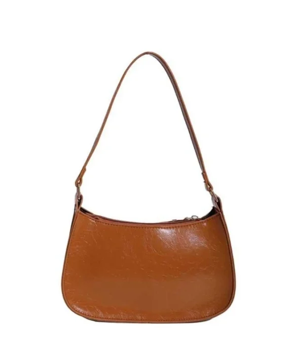 E8FB Soft PU Leather Shoulder Bag Underarm Purse Suitable for Shopping and Dates