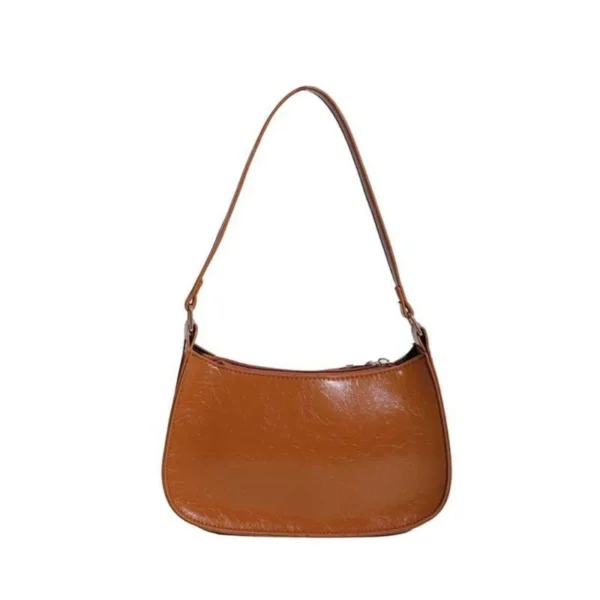 E8FB Soft PU Leather Shoulder Bag Underarm Purse Suitable for Shopping and Dates