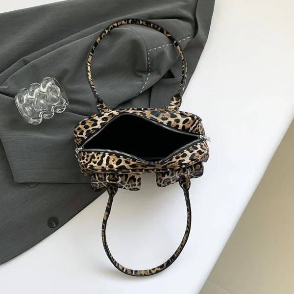 Vintage Women Business Shoulder Bags Simple Ladies Commute Tote Bag Pu Leather Female Underarm Bag Houndstooth Handbags Purse